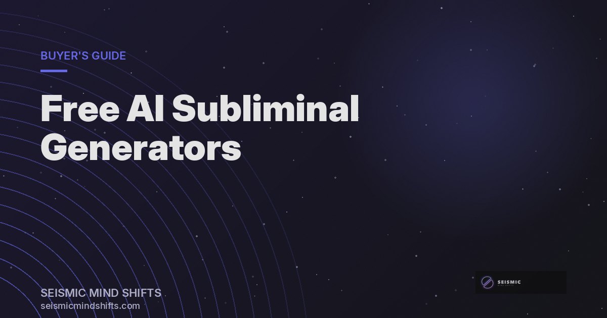 Free AI Subliminal Generators: Do They Actually Work? | Seismic Mind Shifts